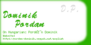 dominik pordan business card